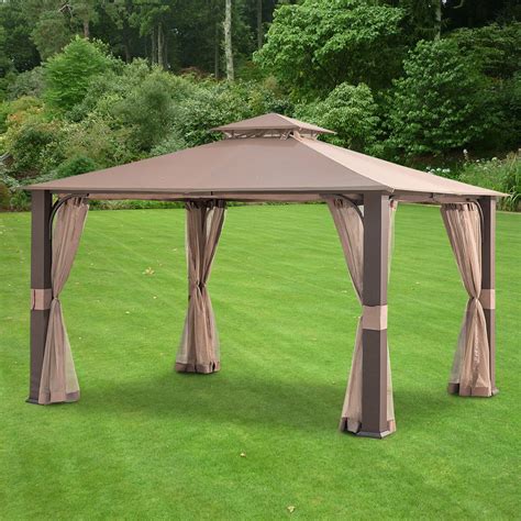 Each panel has zippered sides that allow the screen to be easily opened and closed from any side of. . Menards gazebo replacement canopy